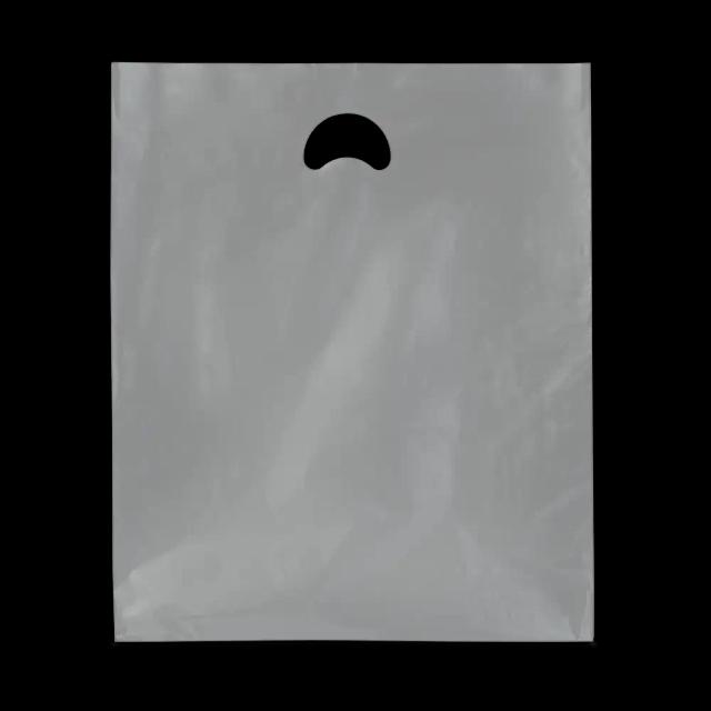 Silver Branded Plastic Carrier Bags