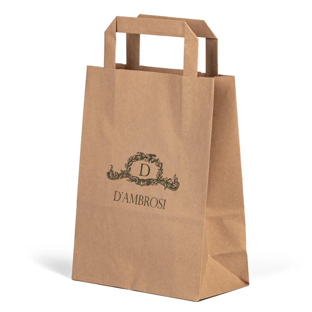 Printed Internal Flat Handle Paper Carrier Bags