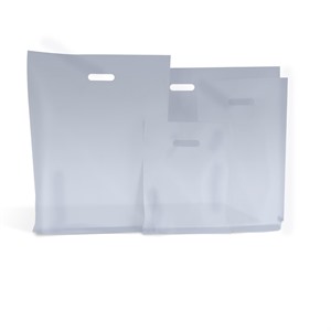 Frosted Classic Plastic Carrier Bags - 12" x 18"